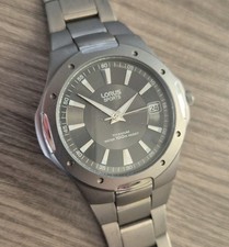 Mens Lorus Vintage Military Style Titanium Watch