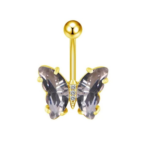 Colorful butterfly navel belly - colorful,