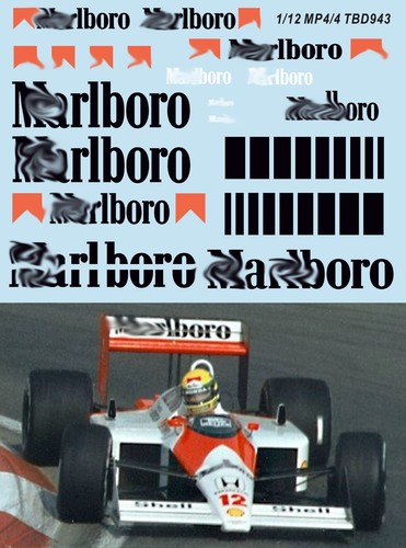 Water decals for mclaren - 1/12,