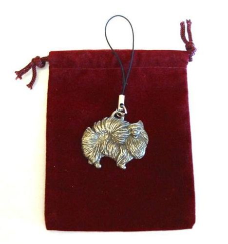 Pomeranian dog pewter mobile - dog,