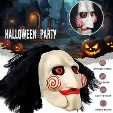 Billy Jigsaw Saw Movie Mask Puppet Costume Halloween Saw Scary Game Latex Mask