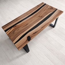 Solid walnut live edge slab