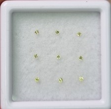Yellow Sapphire 1.0 mm – 9 pcs Natural Calibrated Round Melee Gemstones