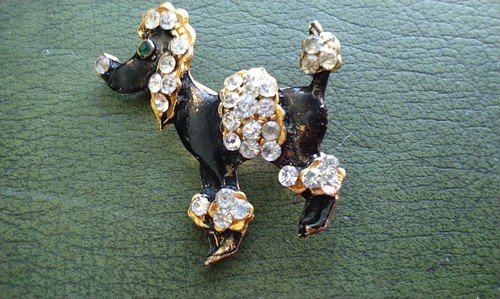 Vintage poodle brooch - vintage,