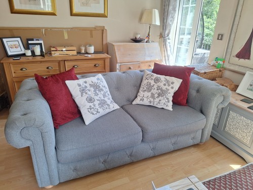 Seater grey chesterfield - grey, "chesterfield"
