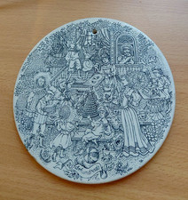 Artist Paul Hoyrup Denmark Ceramic Wall Plaque Dancrepe Scandinavian Collectabe