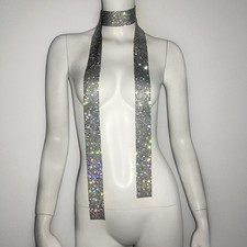 Women Glitter Rhinestone Neck