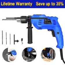 Hammer Drill Heavy Duty Corded Electric Impact Driver 1200W Power with Bits Set
