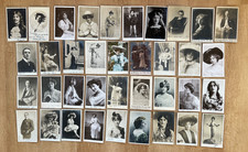 Job Lot X37 Antique Postcards Featuring Edwardian Era Actors & Actresses