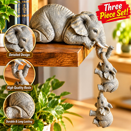 Cute elephant figurine mother - figurine,