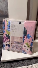 Next King Size Pink/Blue Floral Reversible Duvet Cover and Pillowcase Set