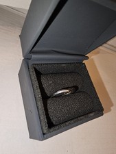 Platinum 950 Diamond Curved Wishbone Wedding Fit Band Ring Size N