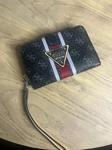 Guess logo monogram zip around - guess, zip-around