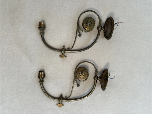 Vintage brass wall sconces - wall,