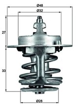 Engine Thermostat MAHLE Fits