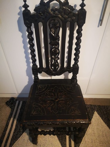 Antique highback heavily - highback,