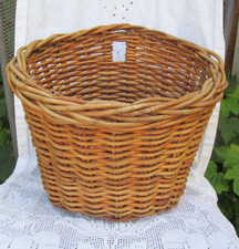 1950s Large Rattan Wicker Bike Basket Bicycle Vintage Willow Cycle No Straps D