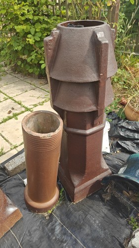 Old fashioned house chimney - old,