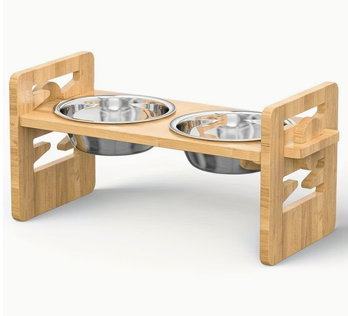 Adjustable bamboo raised pet - bamboo,