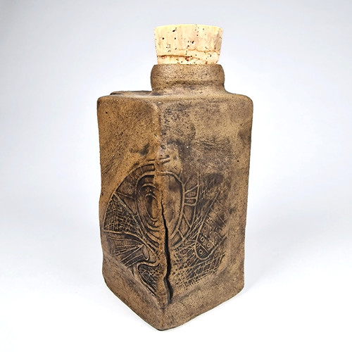 Brutalist bottle flask vase - brutalist,