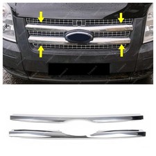 Chrome Front Grill 2 pcs STAINLESS STEEL For FORD TRANSIT MK7 2006 to 2013