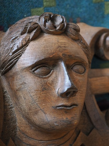 Fantastic carved oak - carved,