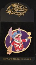 Disney Auctions Pin LE 1000 Stitch Ready for Bed w Bear Pin RARE