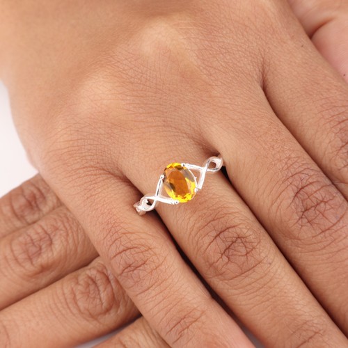 Citrine gemstone 925 - gemstone, sterling