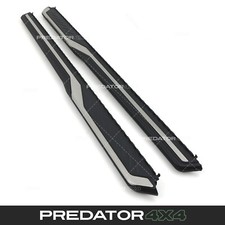 BLACK SILVER SIDE FOOT STEPS RUNNING BOARDS FOR NISSAN X TRAIL T33 E POWER 2021+