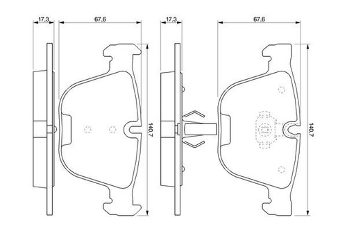 New brake pad set - new,