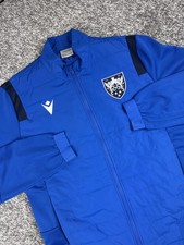 Northampton Saints Blue Macron Training Puffer Jacket Size Men's Large
