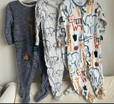 Set of 3 x sleepsuits animal