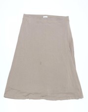 EaSTeX Beige A-Line Midi Skirt