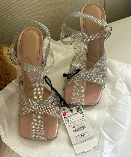 Zara strappy high block heel - strappy,