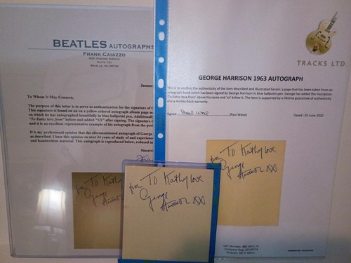 Beatles george harrison signed - beatles,