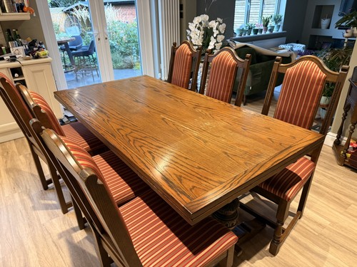 Old charm dining table - dining,