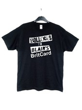 Bollocks To Blair's BritCard Digital ID T-Shirt L Slim/M Right Wing Politics