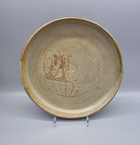 Studio pottery large plate - a,