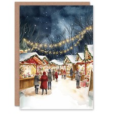 Busy Festive Market Stalls