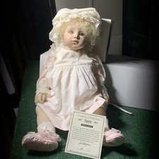 JAN HAGARA baby doll Fawn Blonde girl Lashes Gown Slippers Satin 37/50 dementia