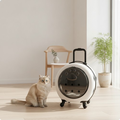Rolling pet carrier hard shell - pet, hard-shell