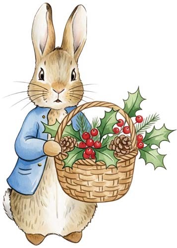Christmas peter rabbit wall - rabbit,