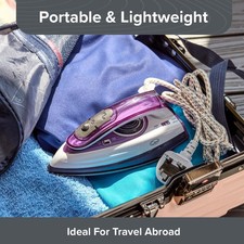 Travel Steam Iron Lightweight & Portable 50ml water Tank Non-Stick Soleplate