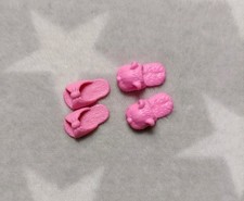 Barbie Doll Slippers Sliders Pink 2 Pairs Genuine Teddy Bear 