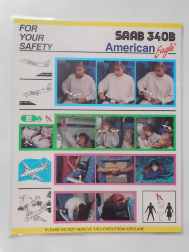 Safety card american eagle - card,