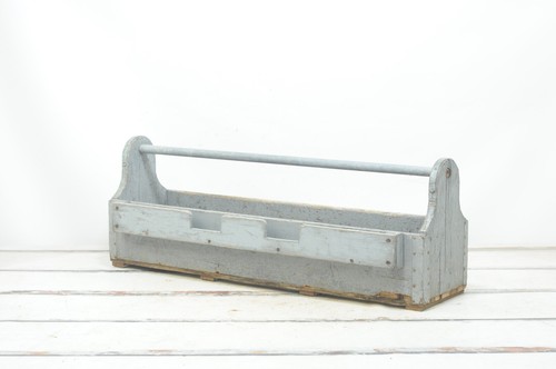 Large vintage blue wood - large,