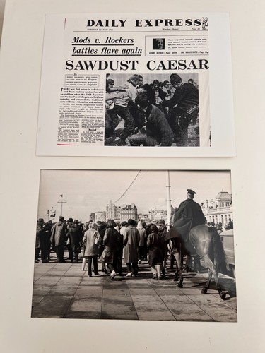 1964 brighton mods press photo - 1964,