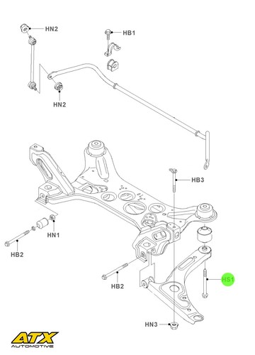 Wishbone rear mounting bolt - wishbone,