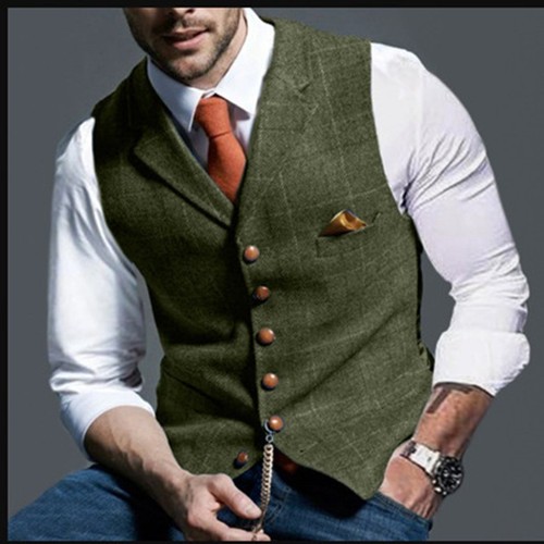 Mens tweed waistcoat vintage - mens,