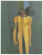 Standing Figure Keith Vaughan print in 11 x 14 inch mount ready to frame SUPERB